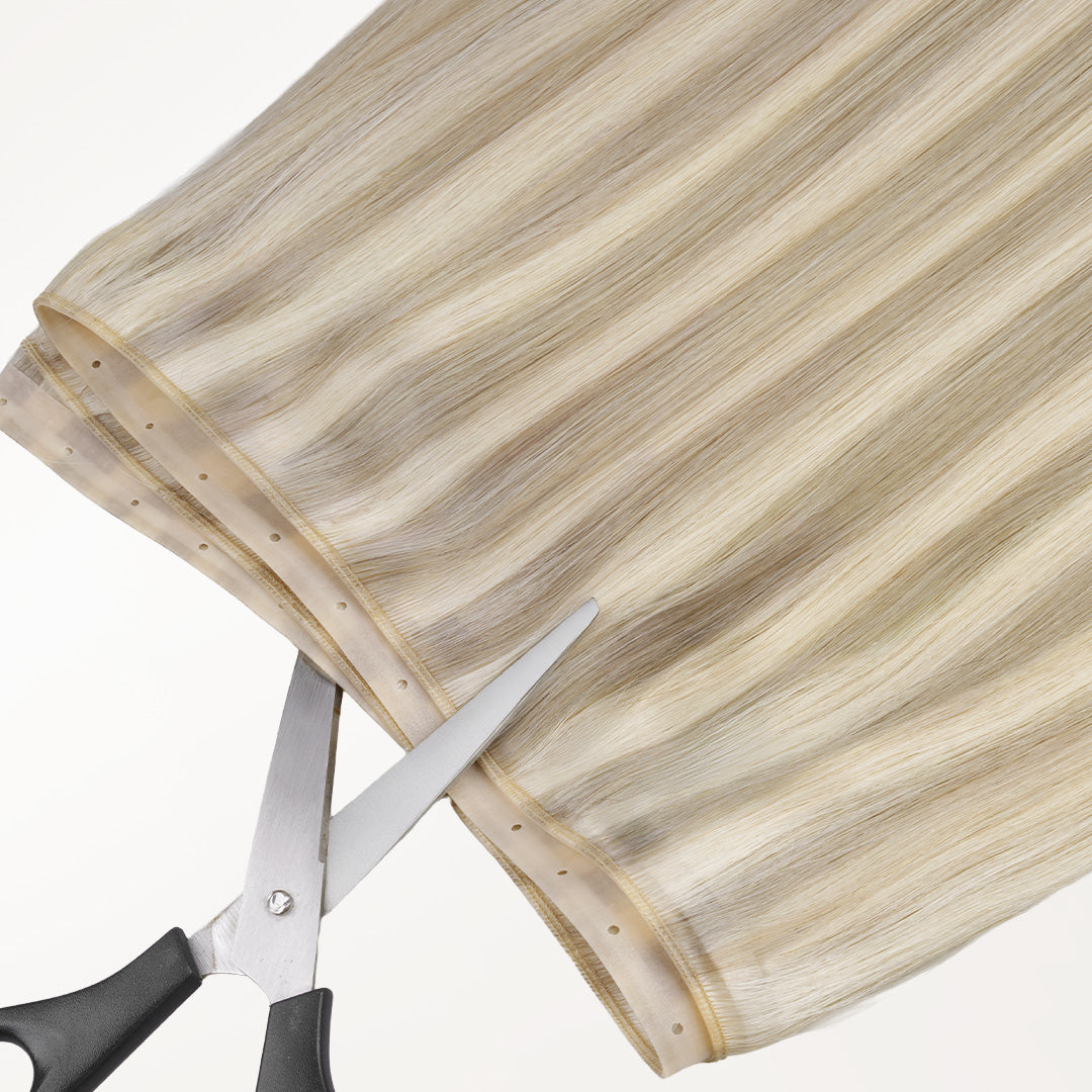 Ash Blonde Highlights (17A/60A) Butterfly Weft Hair Extensions (100g-160g)