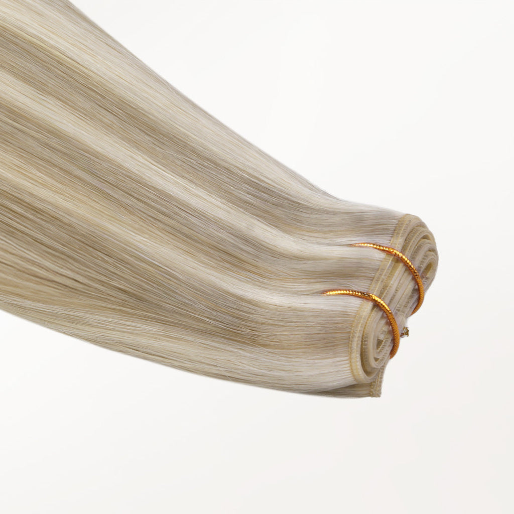 Ash Blonde Highlights (17A/60A) Butterfly Weft Hair Extensions (100g-160g)