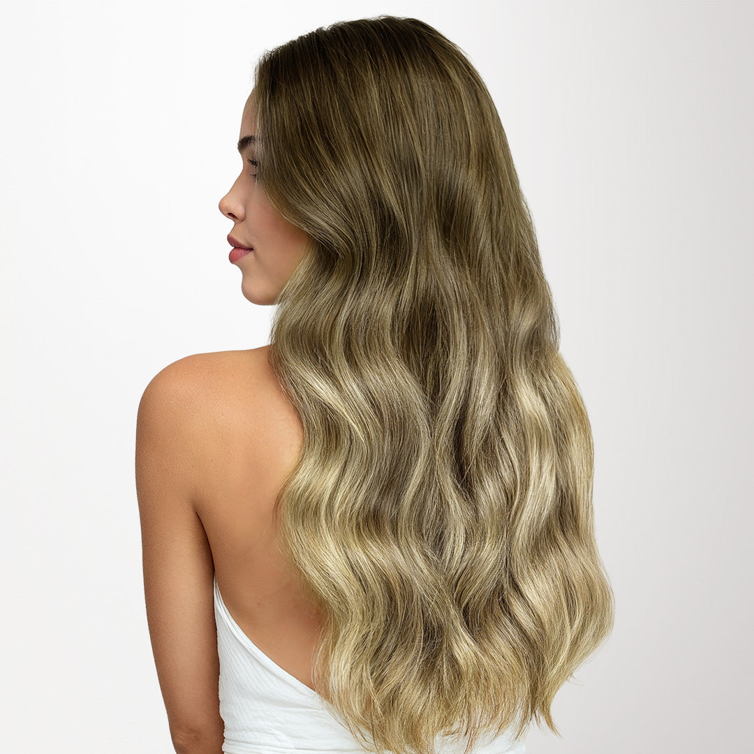 Bleach Blonde Balayage (3/8/613) Butterfly Weft Hair Extensions (100g-160g)