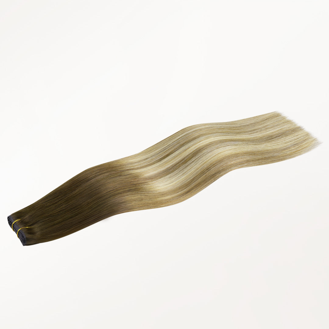 Bleach Blonde Balayage (3/8/613) Butterfly Weft Hair Extensions (100g-160g) [Clearance]