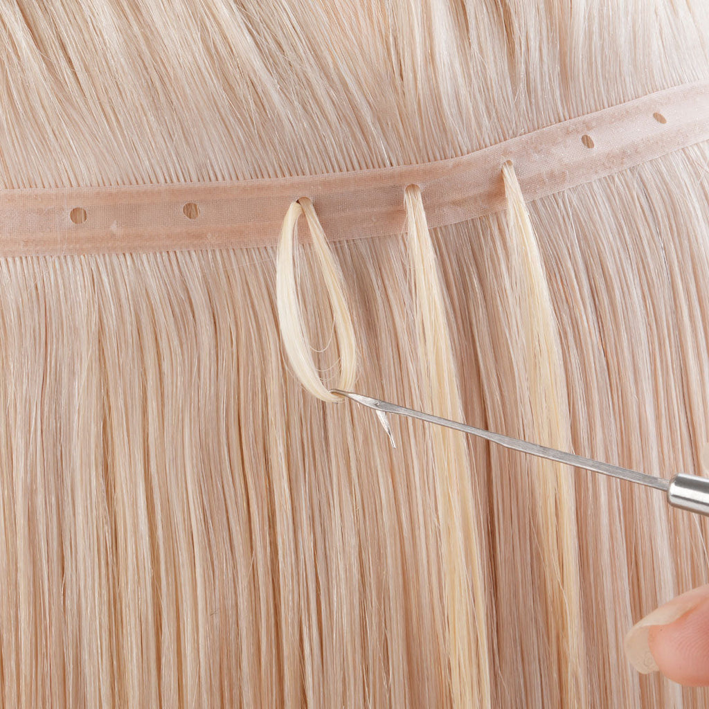 Ash Blonde Highlights (17A/60A) Butterfly Weft Hair Extensions (100g-160g)