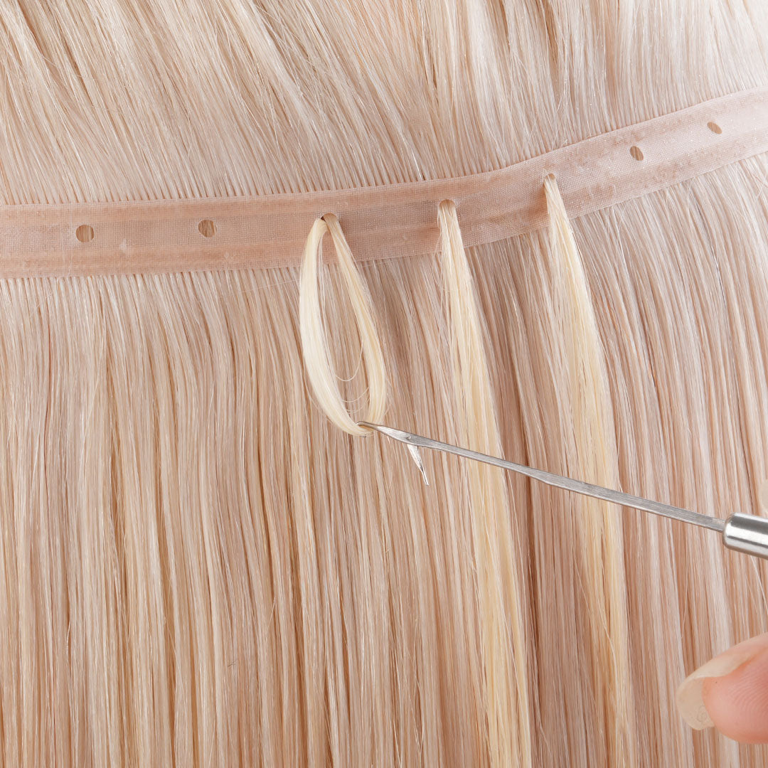 Ash Blonde Highlights (17A/60A) Butterfly Weft Hair Extensions (100g-160g)