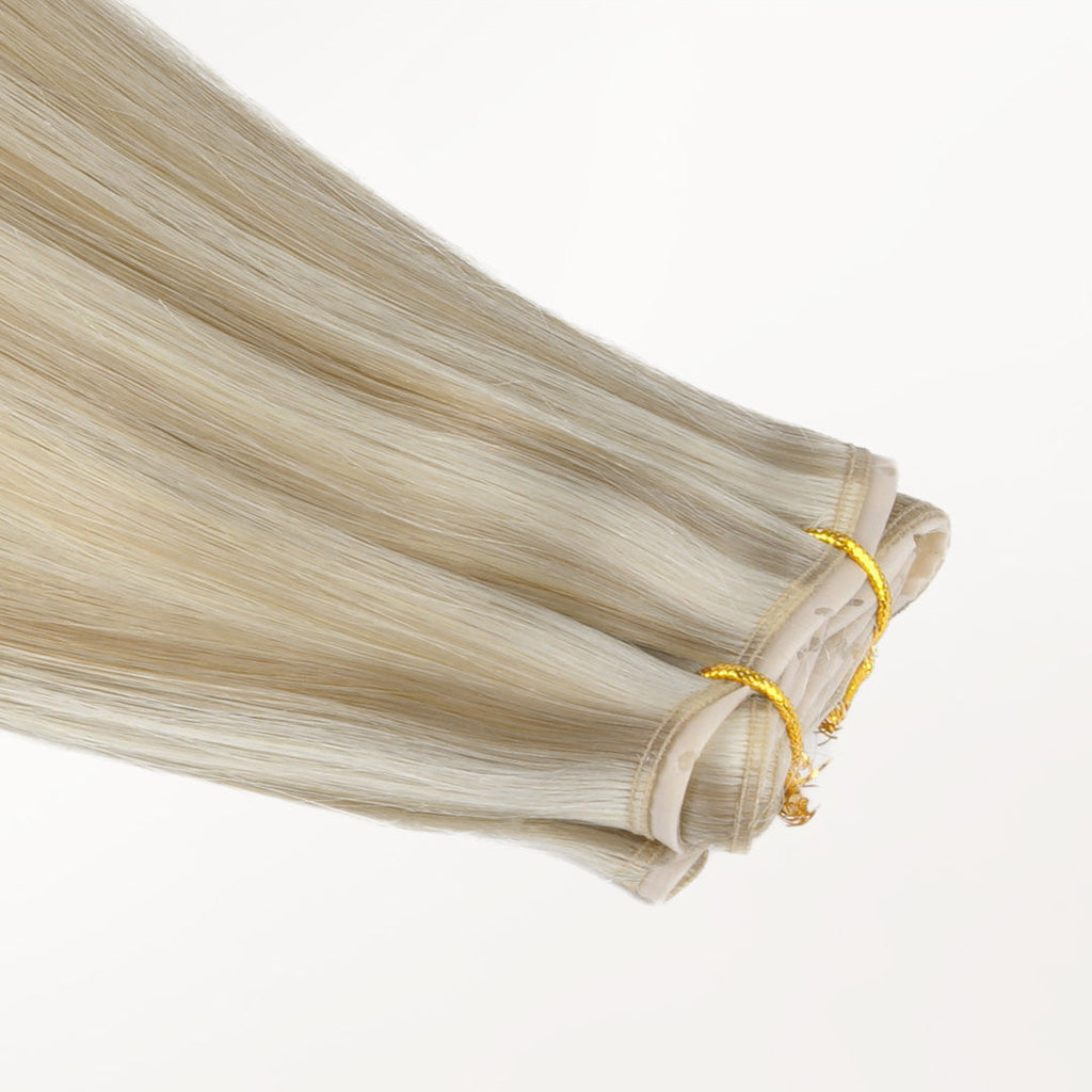 Ash Blonde Highlights (17A/60A) Butterfly Weft Hair Extensions (100g-160g)