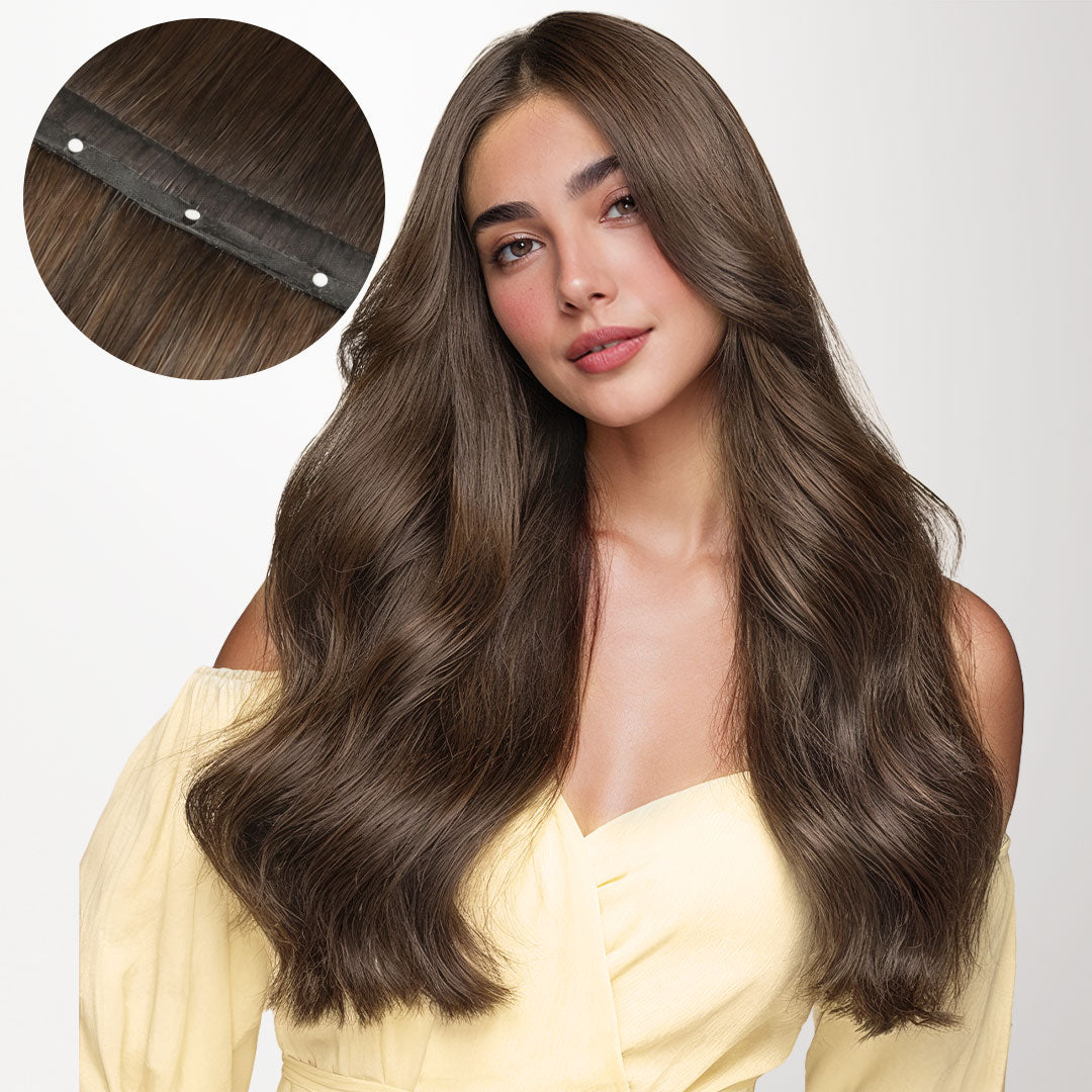 Chocolate Brown (4A) Butterfly Weft Hair Extensions (100g-160g) [Clearance]