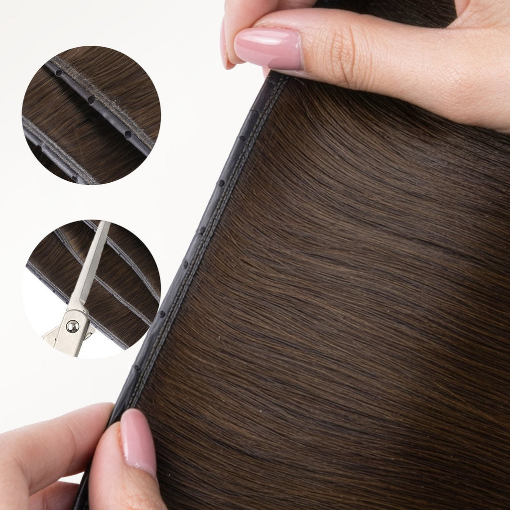 Chocolate Brown (4A) Butterfly Weft Hair Extensions (100g-160g)