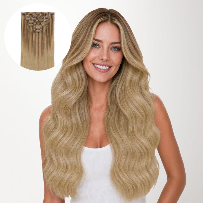 Ash Beige Blonde Blend (T12A/18H/P18H) Classic Clip-Ins (120g-150g)