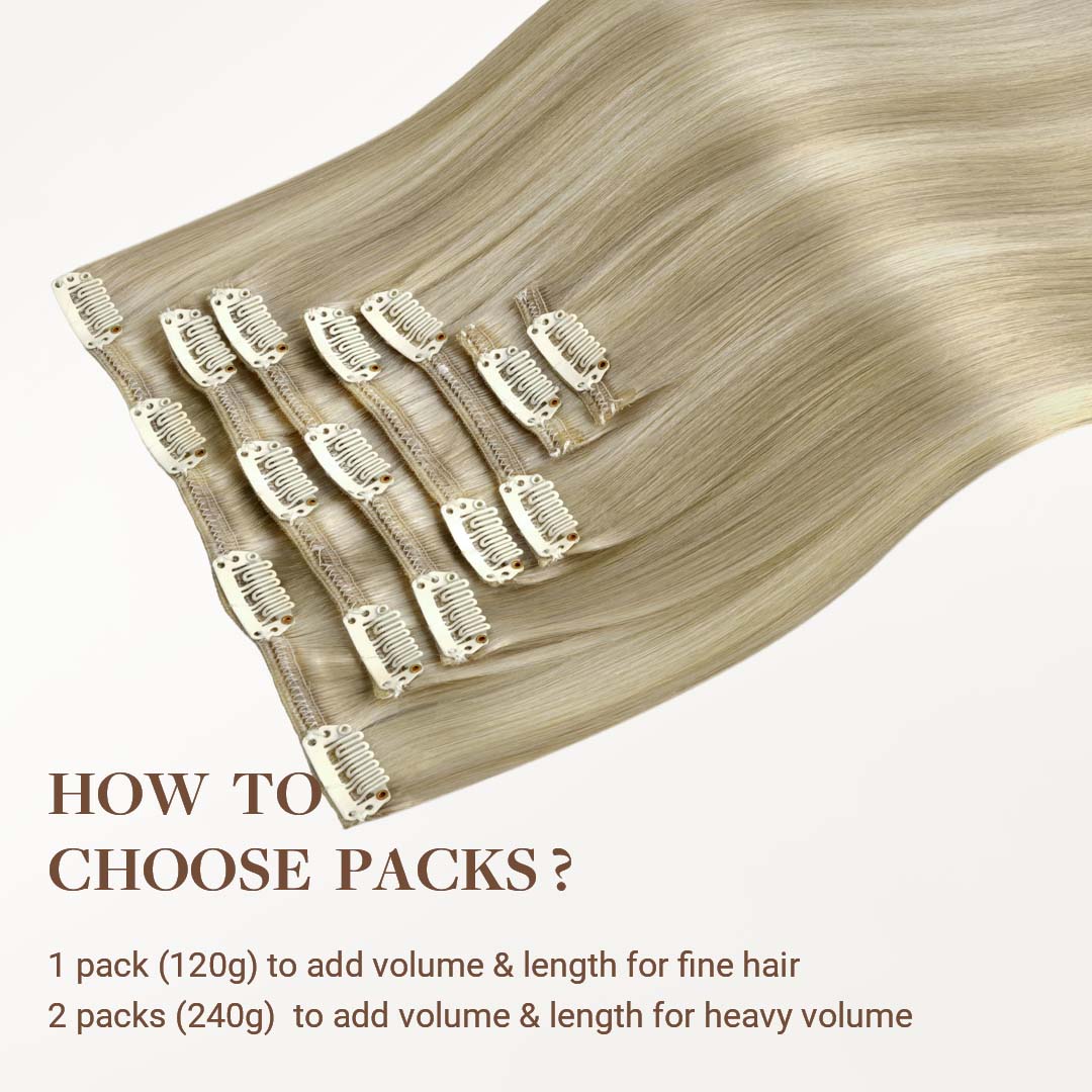 Ash Blonde Highlights (17A/60A) Classic Clip-Ins (120g-150g)