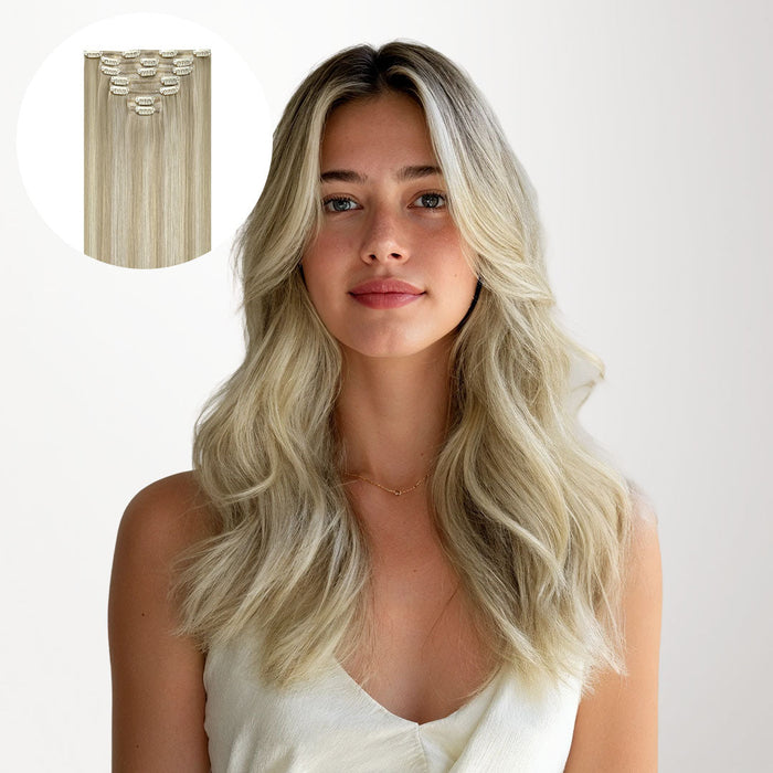 Ash Blonde Highlights (17A/60A) Classic Clip-Ins (120g-150g)