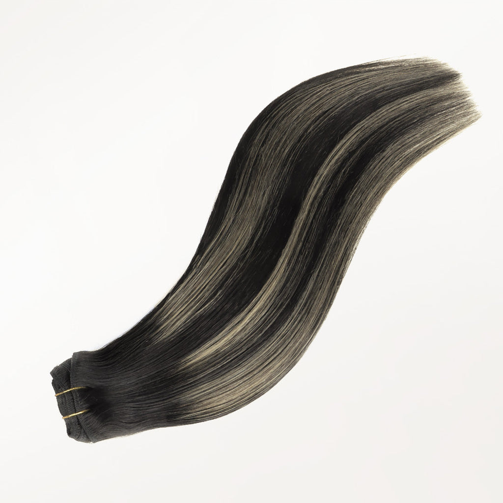 Black to Light Blonde Balayage (1B/19/1B) Classic Clip-Ins (120g-150g)