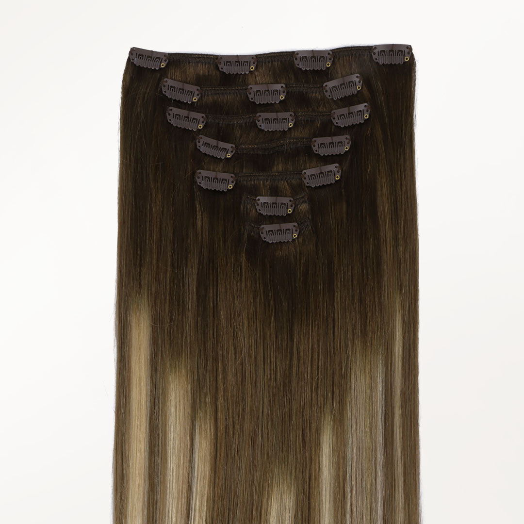 Bleach Blonde Balayage (3/8/613) Classic Clip-Ins (120g-150g)