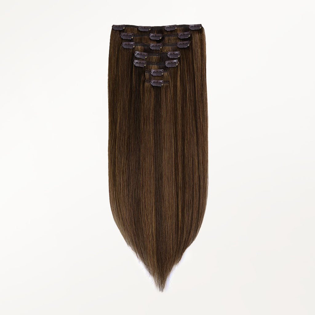 Brown Sugar Swirl Highlights (2C/4E/6C) Classic Clip-Ins (120g-150g)