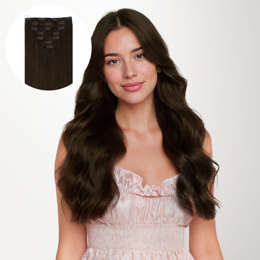 Chocolate Brown (4A) Classic Clip-Ins (120g-150g)