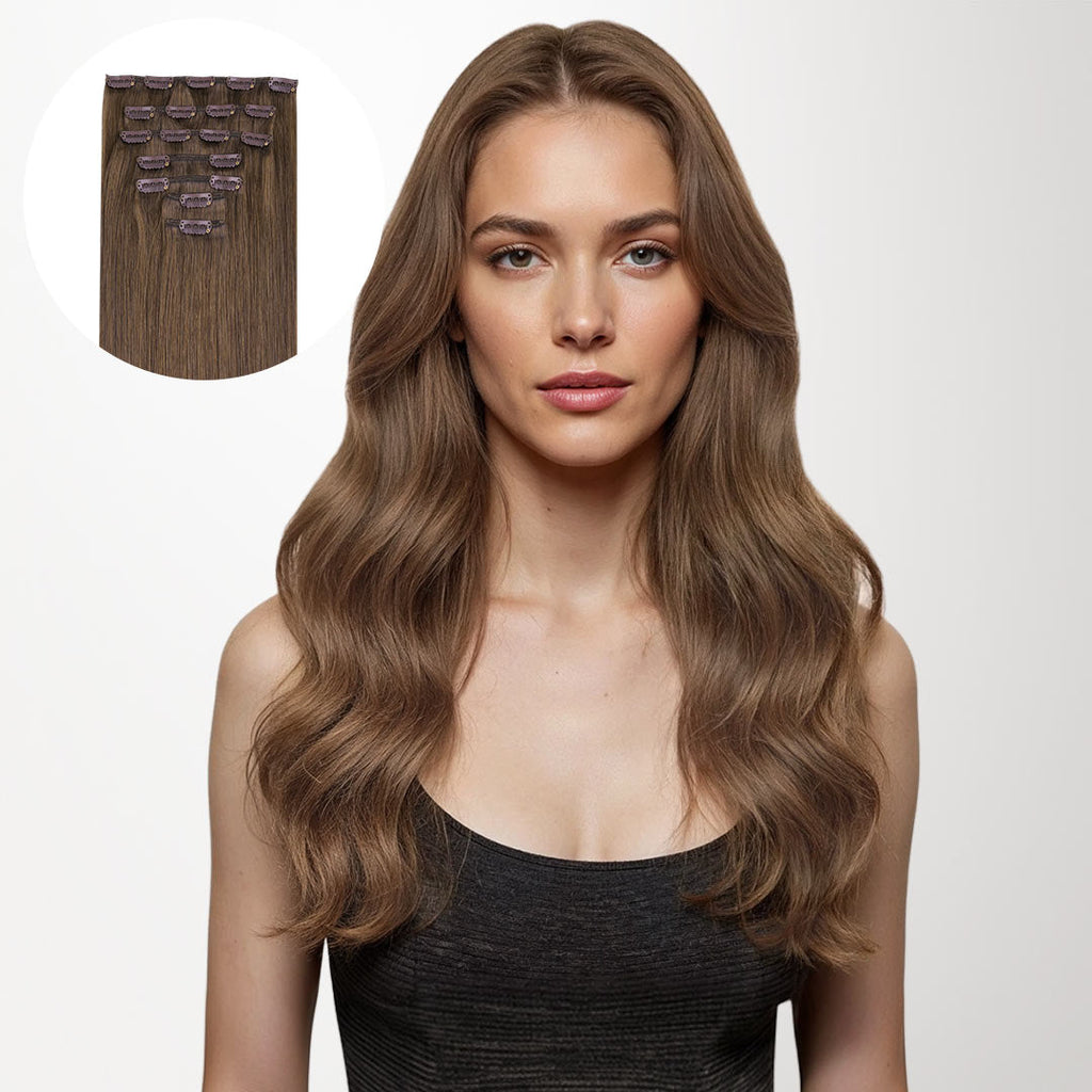 Ash Brown (5) Classic Clip-Ins (120g-150g)