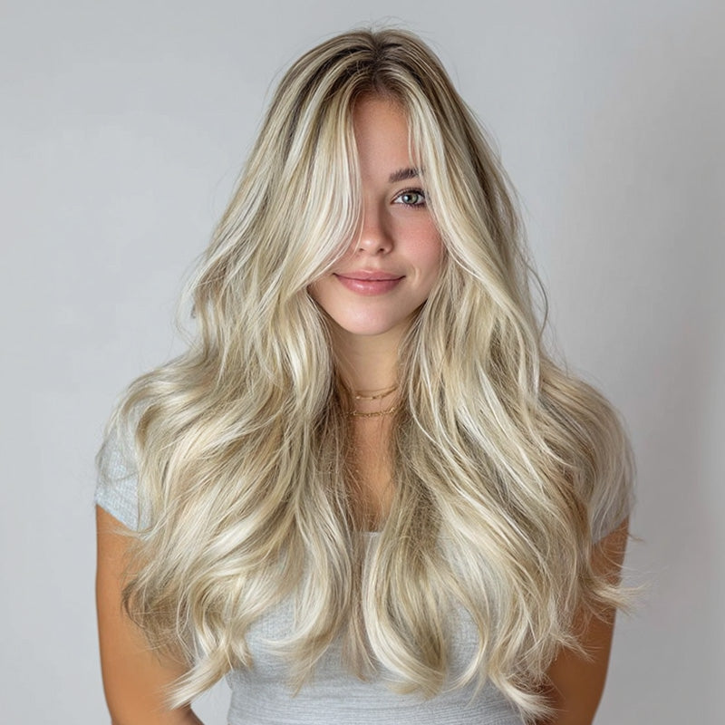 Ash Blonde Highlights (17A/60A) I-Tip Hair Extensions 50g