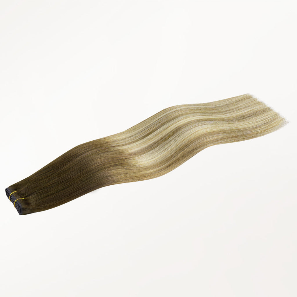 Bleach Blonde Balayage (3/8/613) Butterfly Weft Hair Extensions (100g-160g)