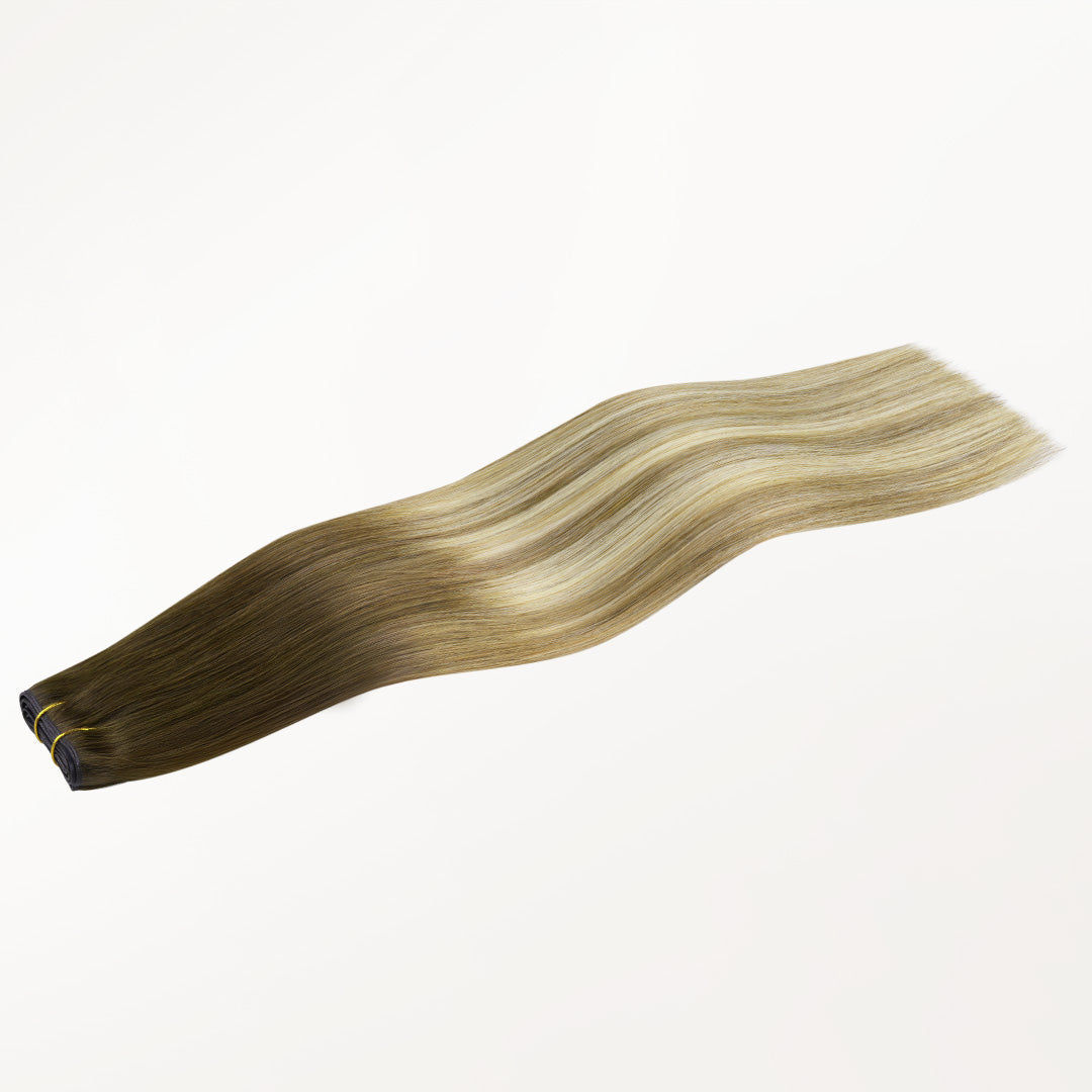 Bleach Blonde Balayage (3/8/613) Butterfly Weft Hair Extensions (100g-160g)