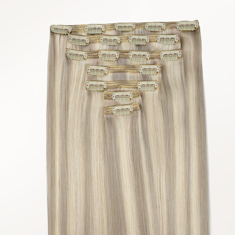 Ash Blonde Highlights (17A/60A) Full Classic Clip-Ins (160g-220g)