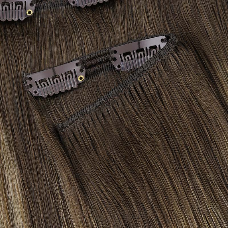 Caramel Blonde Balayage (4/27/4) Full Classic Clip-Ins (160g-220g)