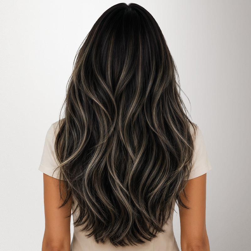 Black to Light Blonde Balayage (1B/19/1B) Genius Tape Weft Hair Extensions 50-60g