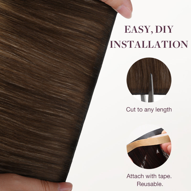 Caramel Blonde Balayage (4/27/4) Genius Tape Weft Hair Extensions 50-60g