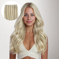 Ash Blonde Highlights (17A/60A) Genius Tape Weft Hair Extensions 50-80g