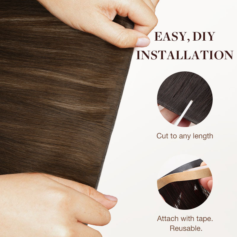 Chocolate Brown (4A) Genius Tape Weft Hair Extensions 50-80g [clearance]