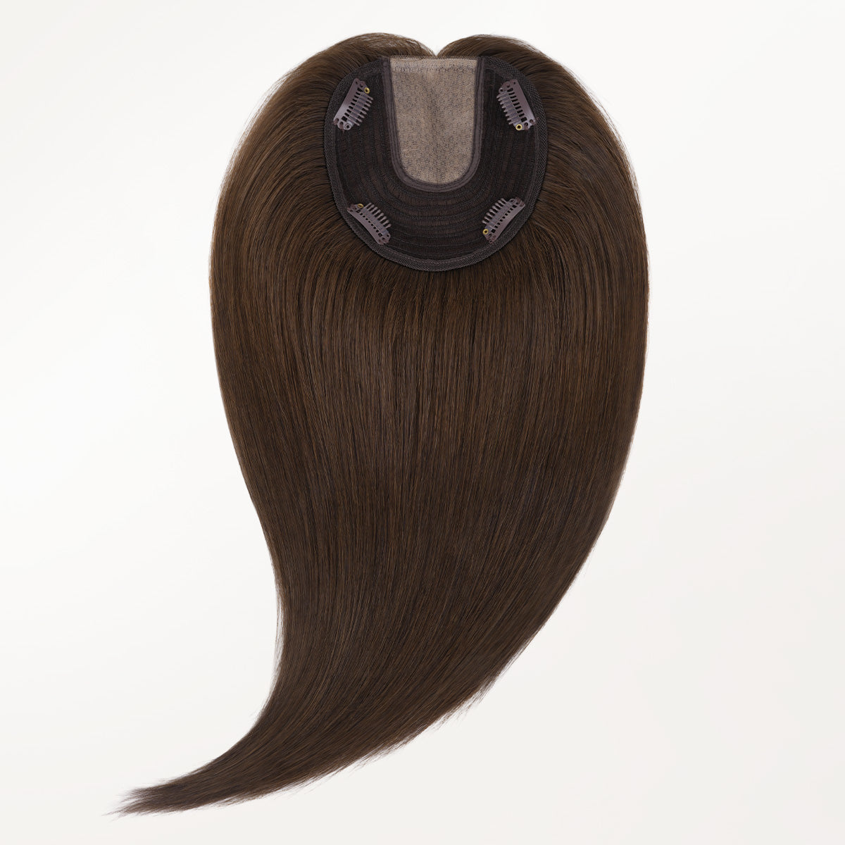 Chocolate Brown (4A) Human Hair Topper 150% Density