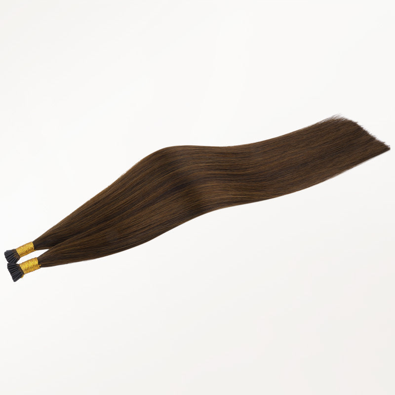 Brown Sugar Swirl Highlights (2C/4E/6C) I-Tip Hair Extensions 50g