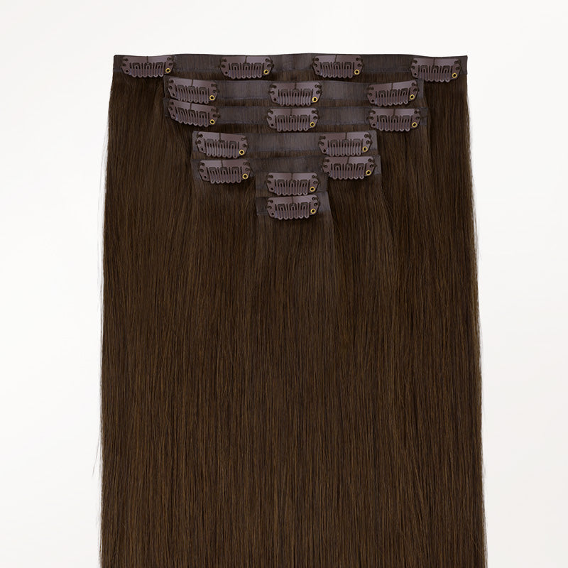 Chocolate Brown (4A) Invisi Edge Seamless Clip-Ins (130g-170g)