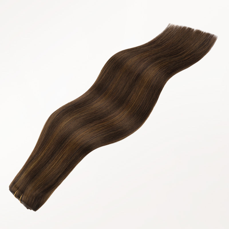 Brown Sugar Swirl Highlights (2C/4E/6C) Invisi Edge Seamless Clip-Ins (130g-170g)