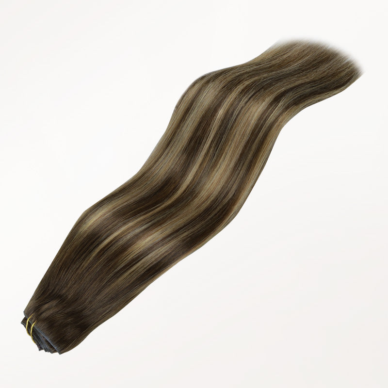 Caramel Blonde Balayage (4/27/4) Invisi Edge Seamless Clip-Ins (130g-170g)