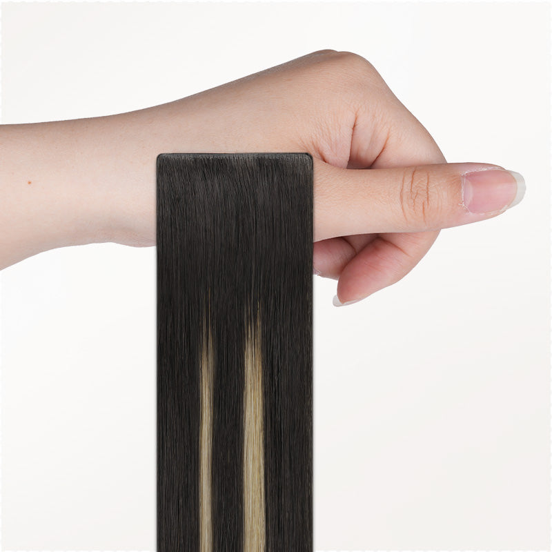 Black to Light Blonde Balayage (1B/19/1B) Invisi Edge Tape-Ins 50g