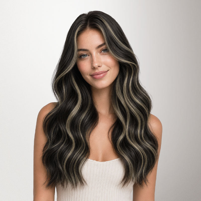 Black to Light Blonde Balayage (1B/19/1B) Invisi Edge Tape-Ins 50g