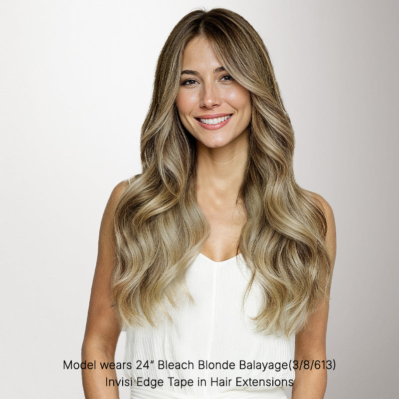 Bleach Blonde Balayage (3/8/613) Invisi Edge Tape-Ins 50g