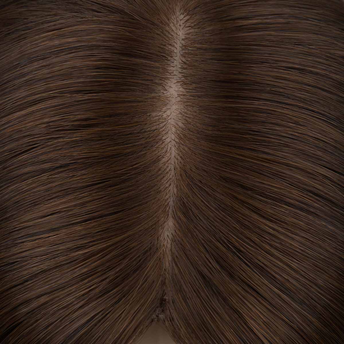 Chocolate Brown (4A) Human Hair Topper 150% Density