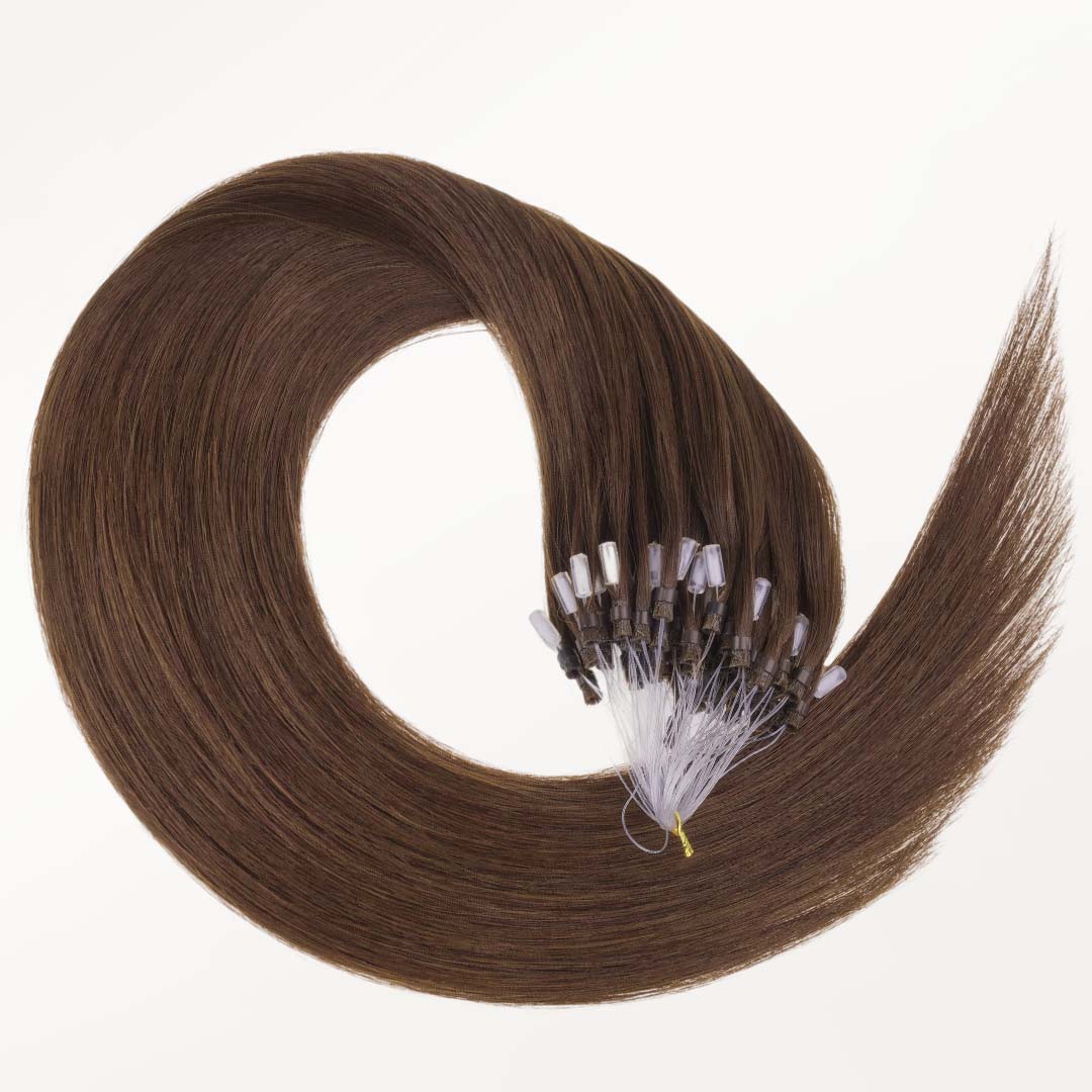 Chocolate Brown (4A) Micro Link Tip Hair Extensions