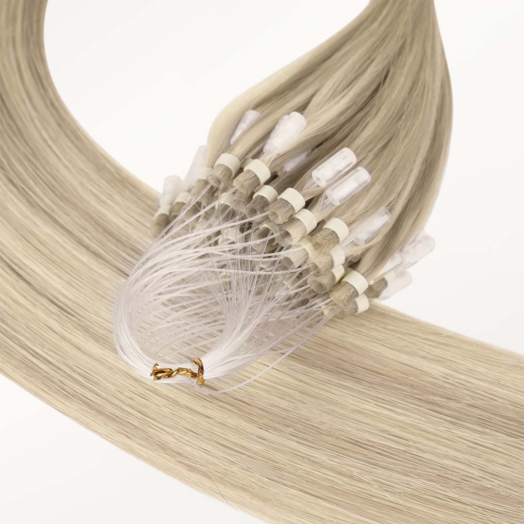 Ash Blonde Highlights (17A/60A) Micro Link Tip Hair Extensions