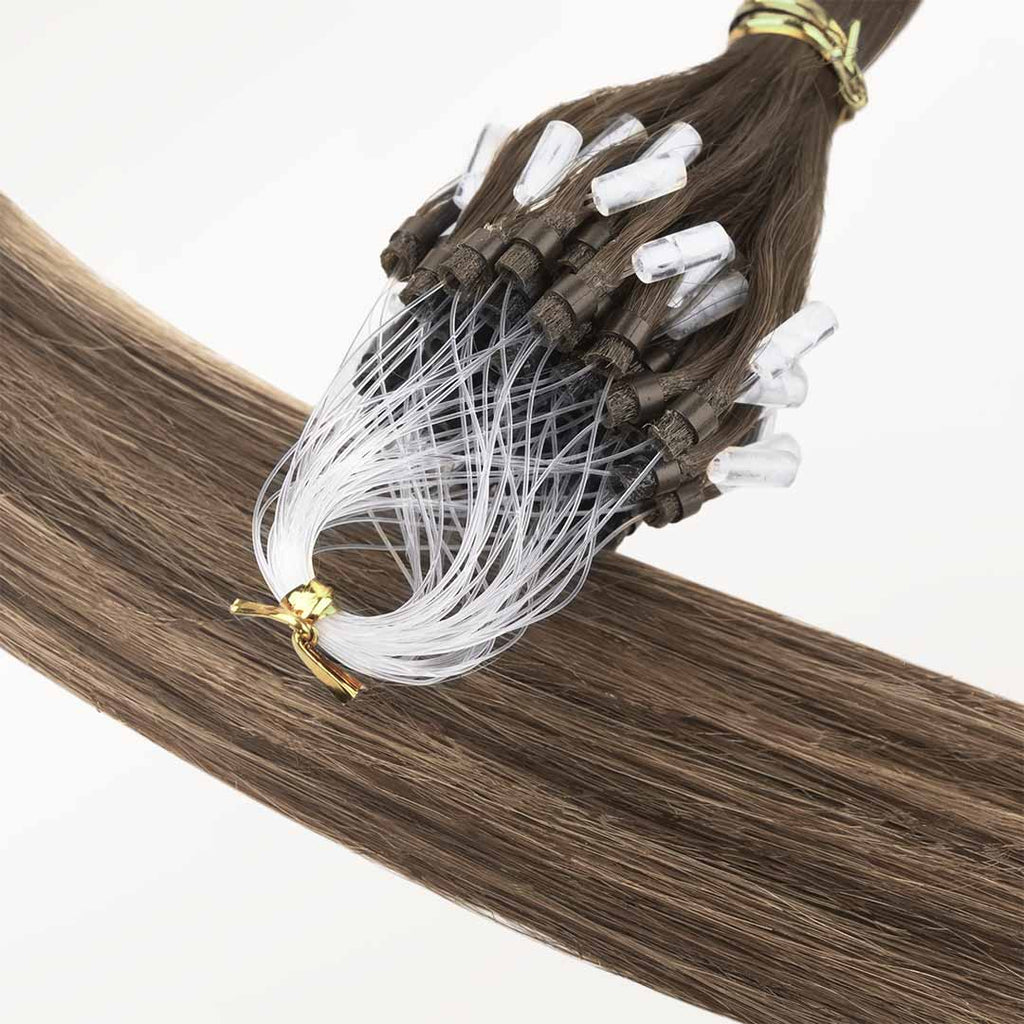 Caramel Blonde Balayage (4/27/4) Micro Link Tip Hair Extensions
