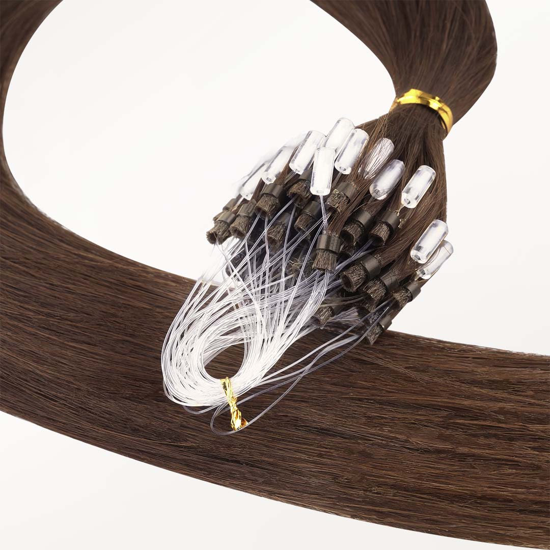 Chocolate Brown (4A) Micro Link Tip Hair Extensions