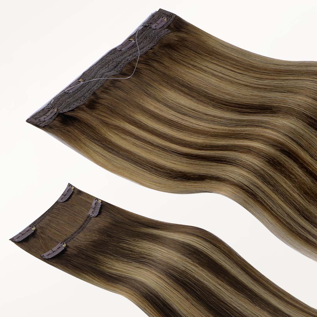 Caramel Blonde Balayage (4/27/4) Pro & Wire Hair Extension (70g-140g)