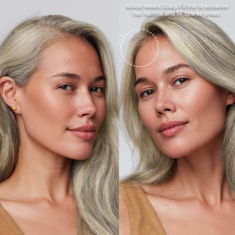 Ash Blonde Highlights (17A/60A) Scalp Hair Fill-Ins (30g-39g)