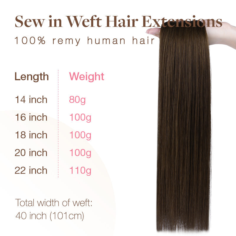 Ash Brown (5) Sew-In Weft Hair Extensions (80g-120g)