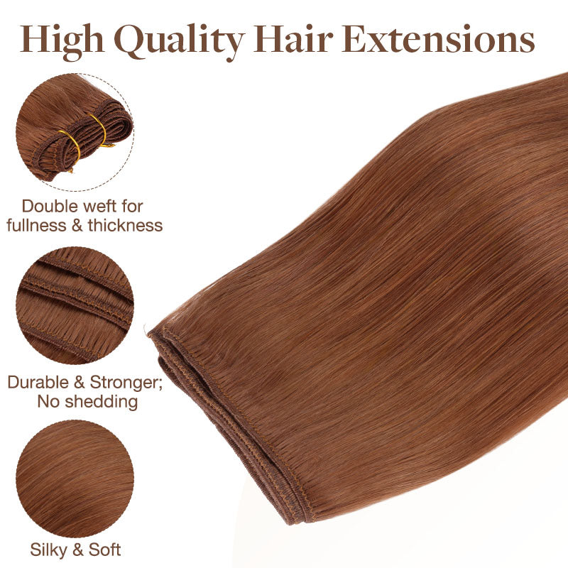 Cinnamon Terra Copper (330) Sew-In Weft Hair Extensions (80g-110g) [Clearance]