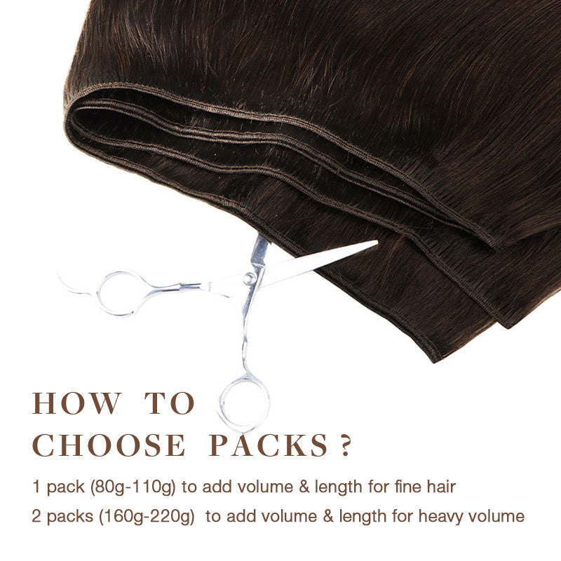 Chocolate Brown (4A) Sew-In Weft Hair Extensions (80g-120g)