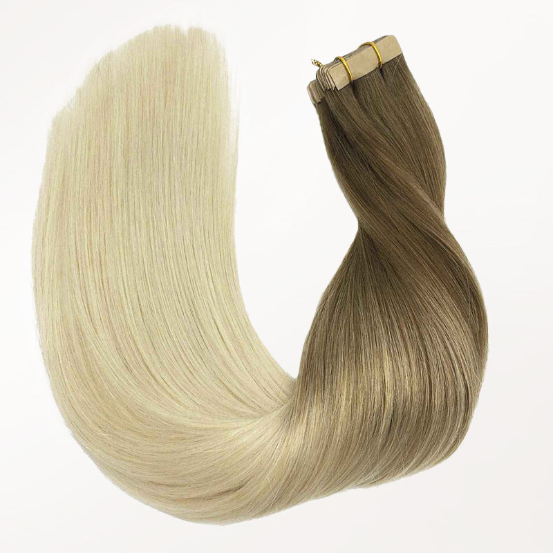 Ash Brown to Platinum Blonde (9/60) Tape-Ins 50g [Clearance]