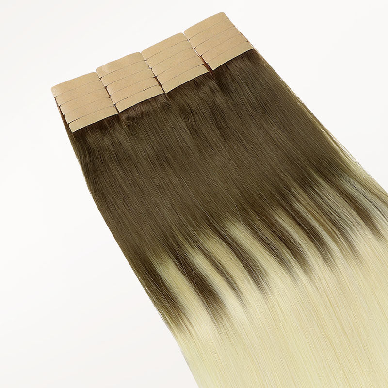 Ash Brown to Platinum Blonde (9/60) Tape-Ins 50g [Clearance]