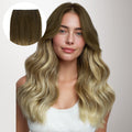 Bleach Blonde Balayage (3/8/613) Thick Genius Tape Weft Hair Extensions 100-120g