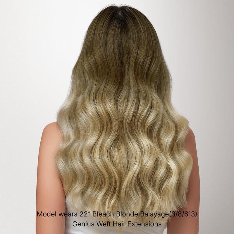 Bleach Blonde Balayage (3/8/613) Thick Genius Tape Weft Hair Extensions 100-120g
