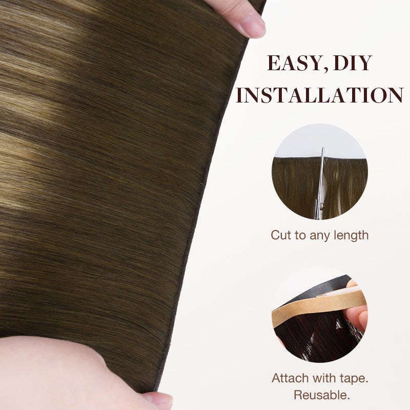 Bleach Blonde Balayage (3/8/613) Thick Genius Tape Weft Hair Extensions 100-120g