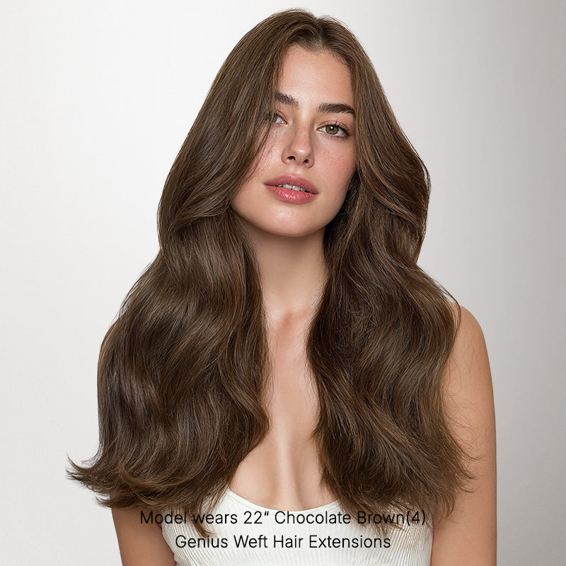 Chocolate Brown (4A) Thick Genius Tape Weft Hair Extensions 100-120g